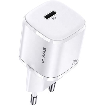 Incarcator retea Usams T36 Mini USB, 1 X USB Tip-C, 20W, Power Delivery, Alb Incarcator retea Usams T36 Mini USB, 1 X USB Tip-C, 20W, Power Delivery, Alb