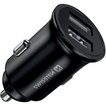 Incarcator auto Swissten USB, 4.8A, 24W, 2 X USB, Negru