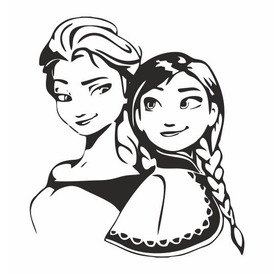 Sticker Decorativ Frozen 100x110cm , culoare Negru