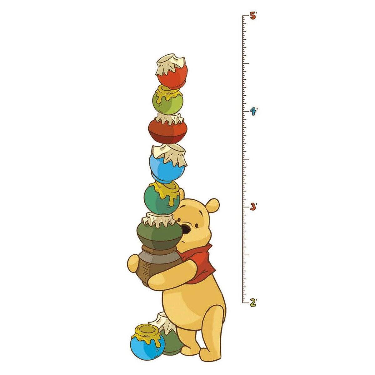 Sticker scara crestere WINNIE the POOH si Prietenii - 54,6 x 127,6 cm