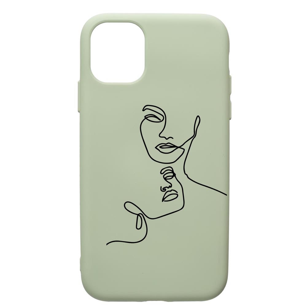 Husa Premium Silicon Compatibila Cu Apple iPhone 11, Mother Love Abstract, cu interiorul din material textil, protectie camera, Beryl, PGR741