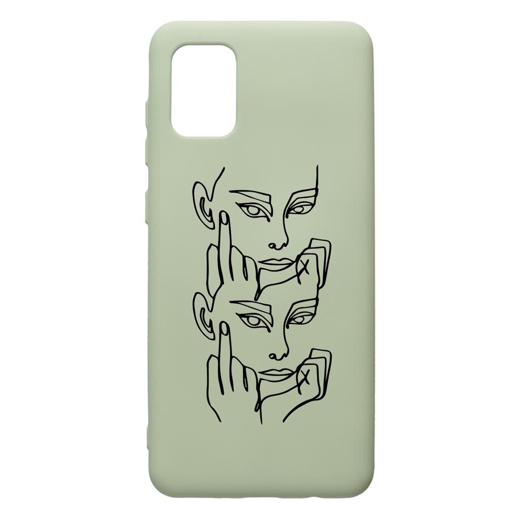 Husa Premium Silicon Compatibila Cu Samsung Galaxy A31, FU, cu interiorul din material textil, protectie camera, Beryl, PGR742