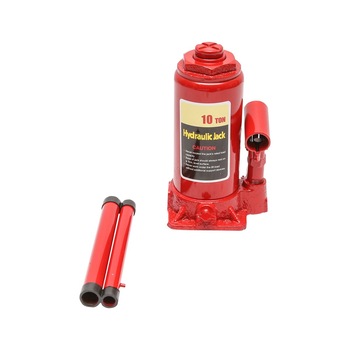 Cric Auto Hidraulic 10 Tone, Surub Tija Ajustabil, Supapa de Eliberare, Rosu Cric Auto Hidraulic 10 Tone, Surub Tija Ajustabil, Supapa de Eliberare, Rosu