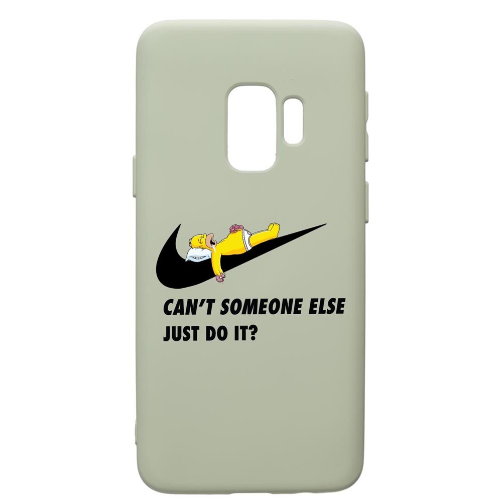 Husa Premium Silicon Compatibila Cu Samsung Galaxy S9, Simpson Just Do It, cu interiorul din material textil, protectie camera, Beryl, PGR751