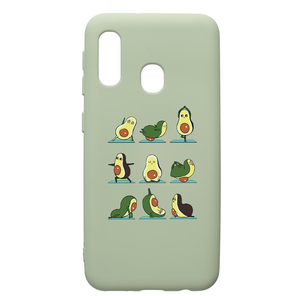 Husa Premium Silicon Compatibila Cu Samsung Galaxy A20e, Avocado Yoga, cu interiorul din material textil, protectie camera, Beryl, PGR752