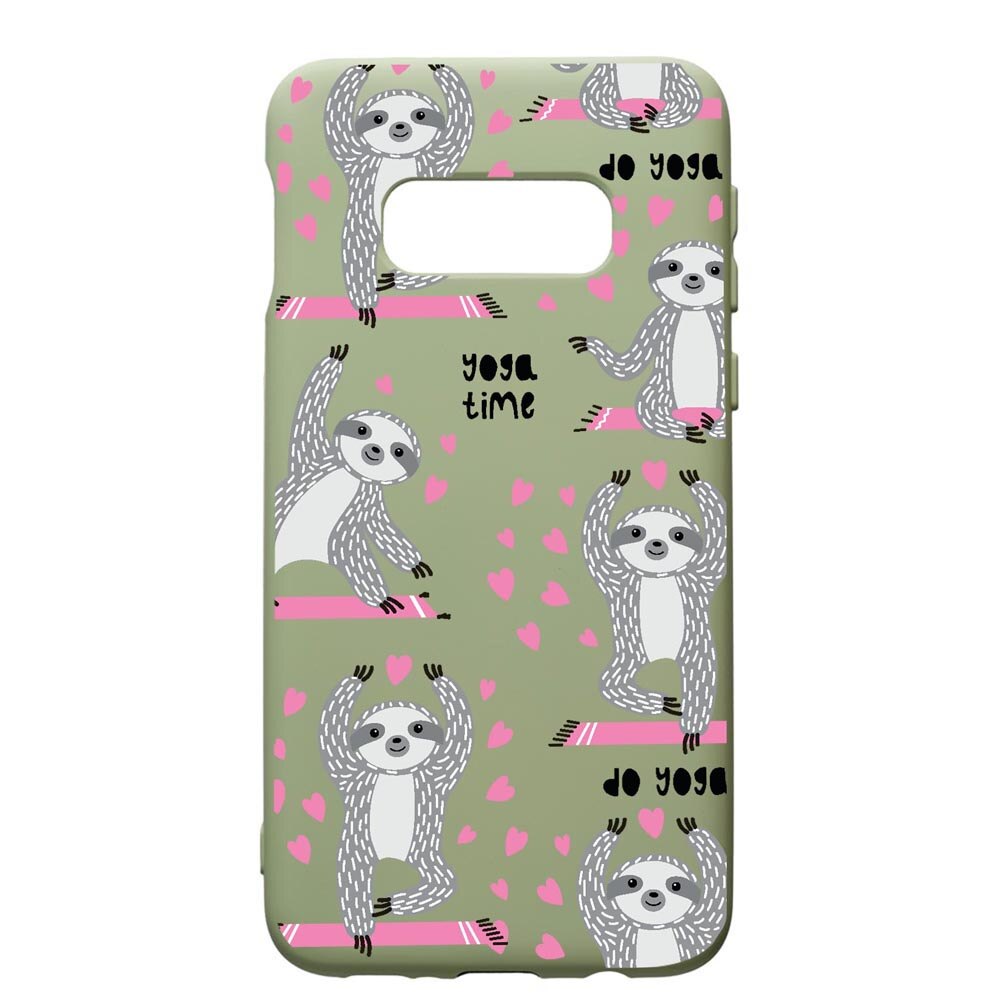 Husa Premium Silicon Compatibila Cu Samsung Galaxy S10, Yoga Time, cu interiorul din material textil, protectie camera, Beryl, PGR780