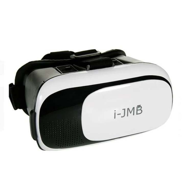 Ochelari VR pentru telefoane cu ecran de pana la 6", Alb / Negru