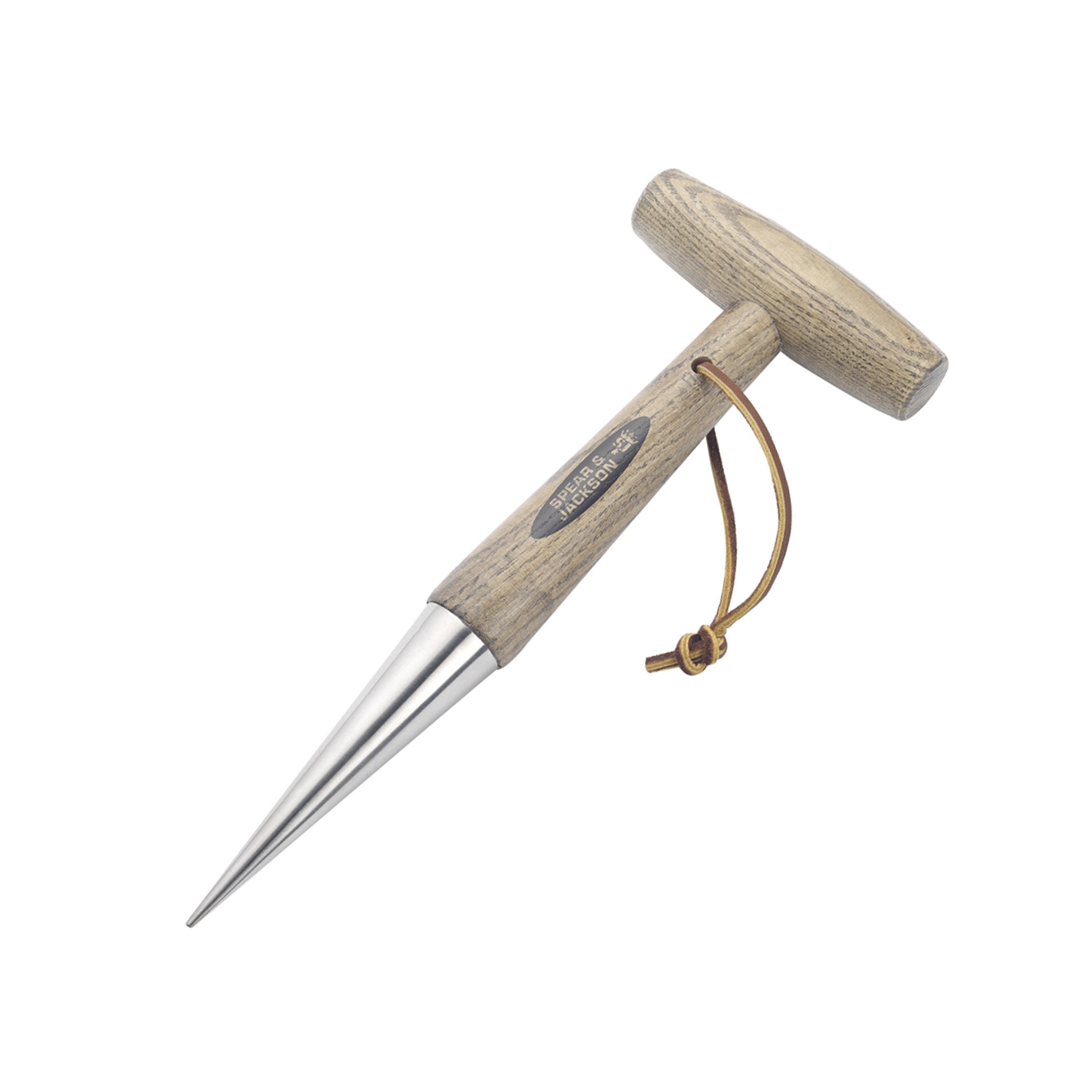 Plantator cu varf inox, coada lemn, maner T lemn, Spear & Jackson Traditional Stainless