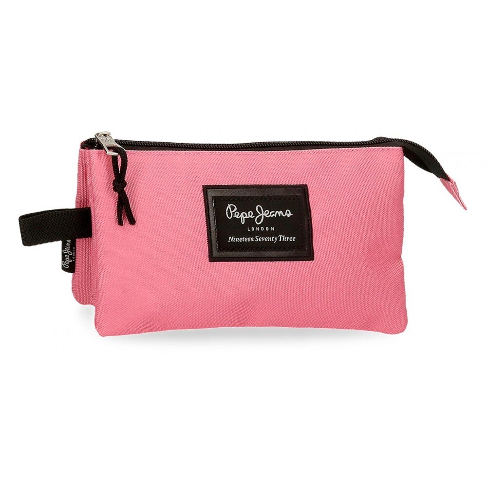 Penar scoala 3 compartimente Pepe Jeans Aris Colorful, fuchsia, 22x12x5 cm