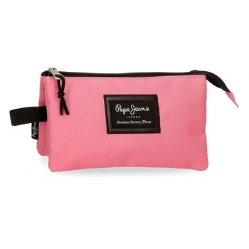 Penar scoala 3 compartimente Pepe Jeans Aris Colorful, fuchsia, 22x12x5 cm Penar scoala 3 compartimente Pepe Jeans Aris Colorful, fuchsia, 22x12x5 cm