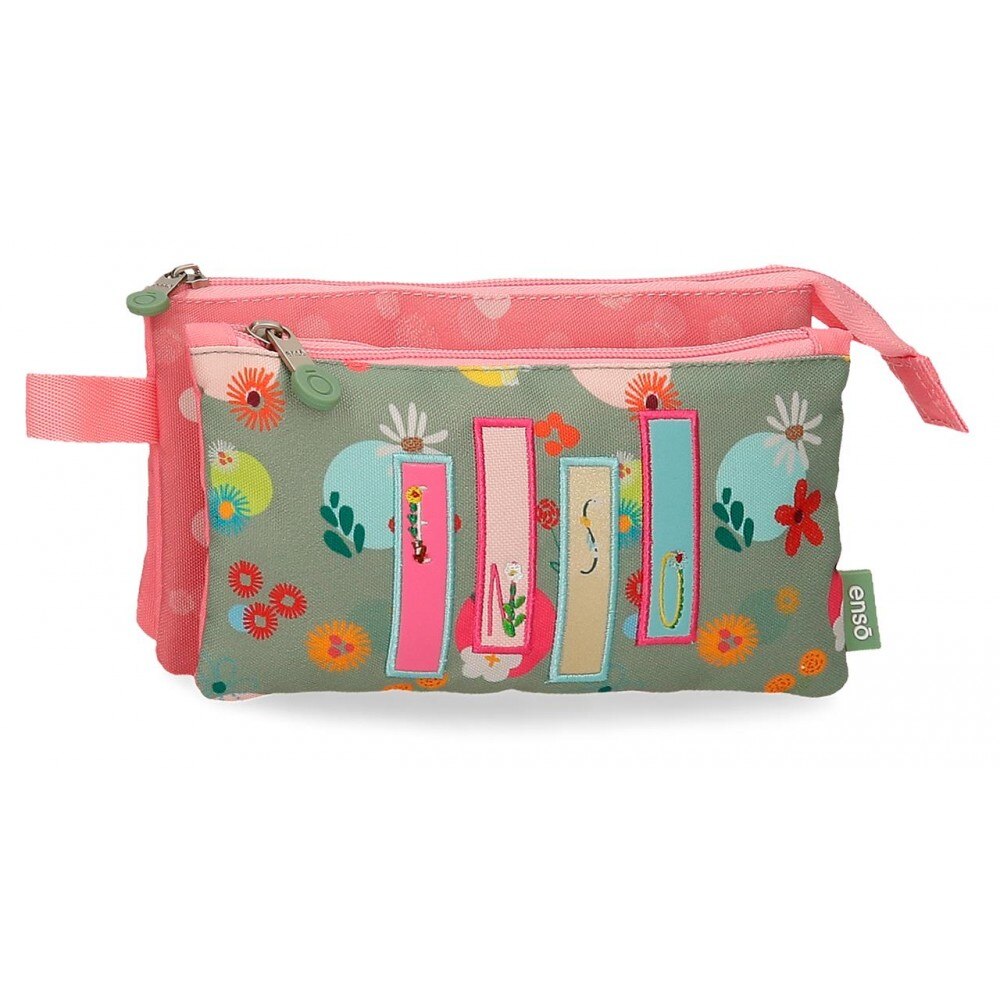 Penar scoala 3 compartimente, Enso Nature, 22x12x5 cm