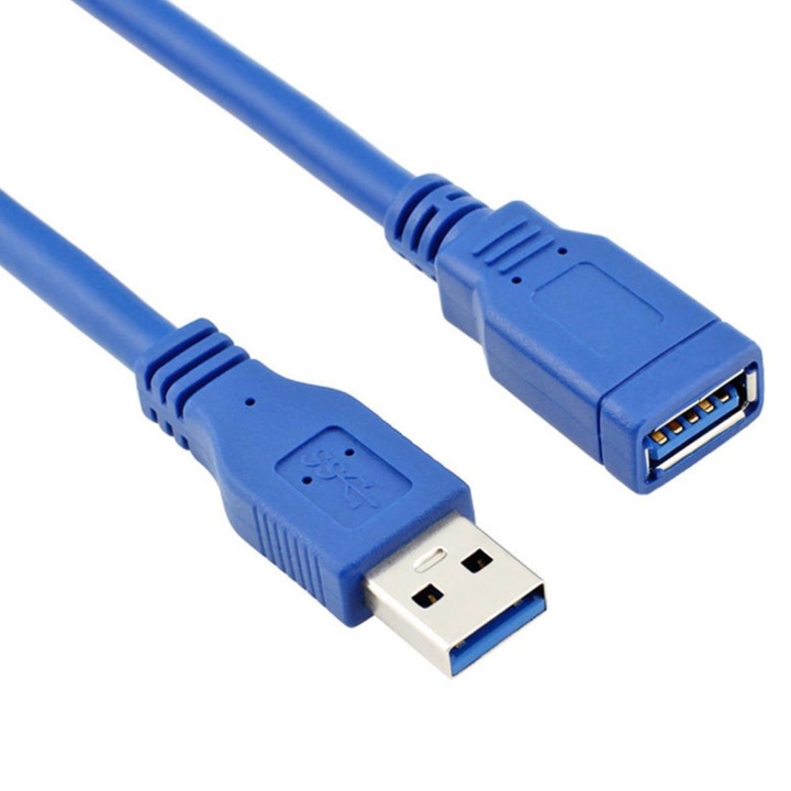 USB 3.0 удължителен кабел Pili-Paradise, удължител тип А мъжки към мъжки, 1 м, Син