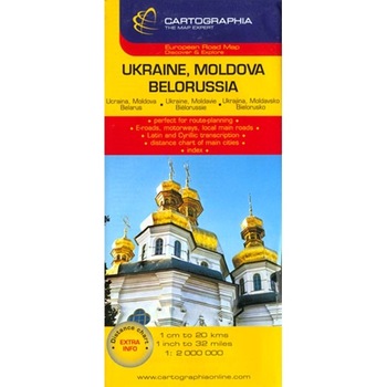 Harta rutiera Ucraina, Belorusia, Rusia W 1:2.000.000 Harta rutiera Ucraina, Belorusia, Rusia W 1:2.000.000