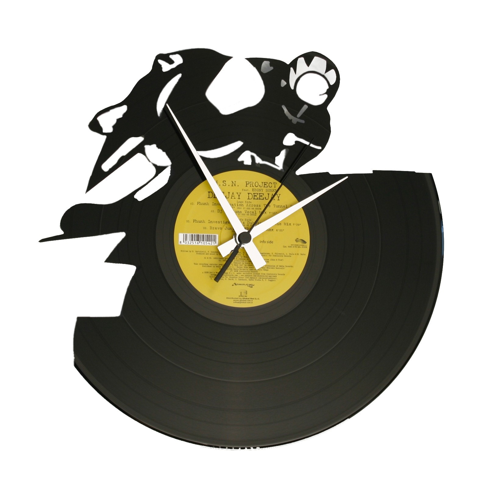 Ceas de perete din vinyl-uri reciclate, Full throtle - Classic Collection