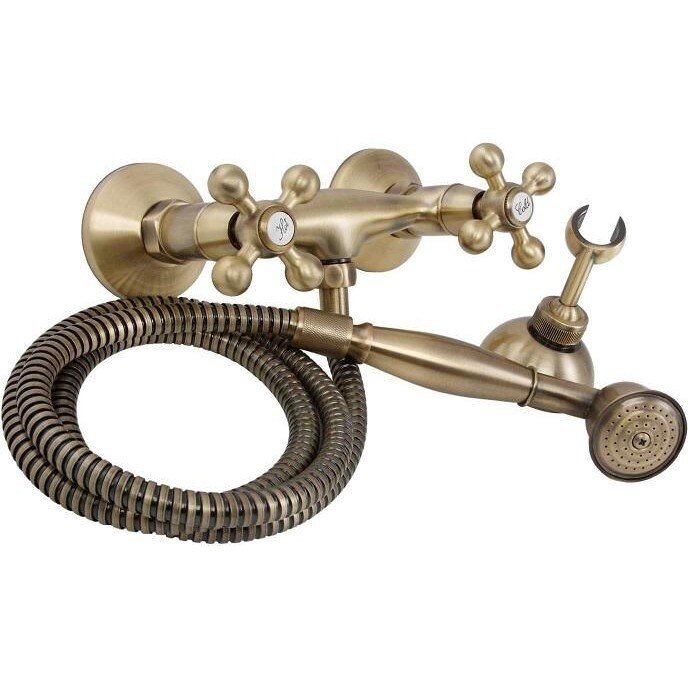 Baterie baie pentru dus cu set de dus stil Retro bronz Kuchinox