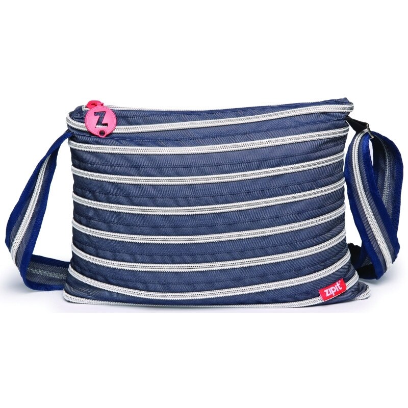 Geanta Le Gym ZIP..IT - jeans/argintiu