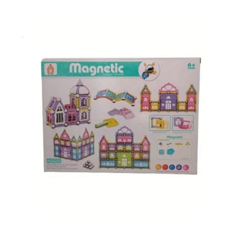 Joc magnetic de constructie educativ , 72 piese