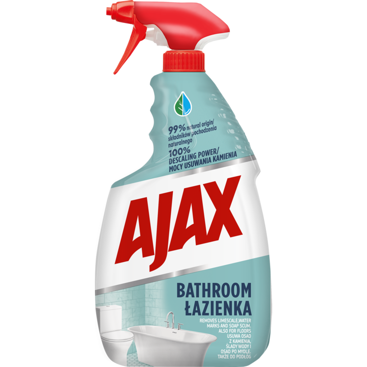 Спрей за почистване на повърхности за баня Ajax, 750 мл