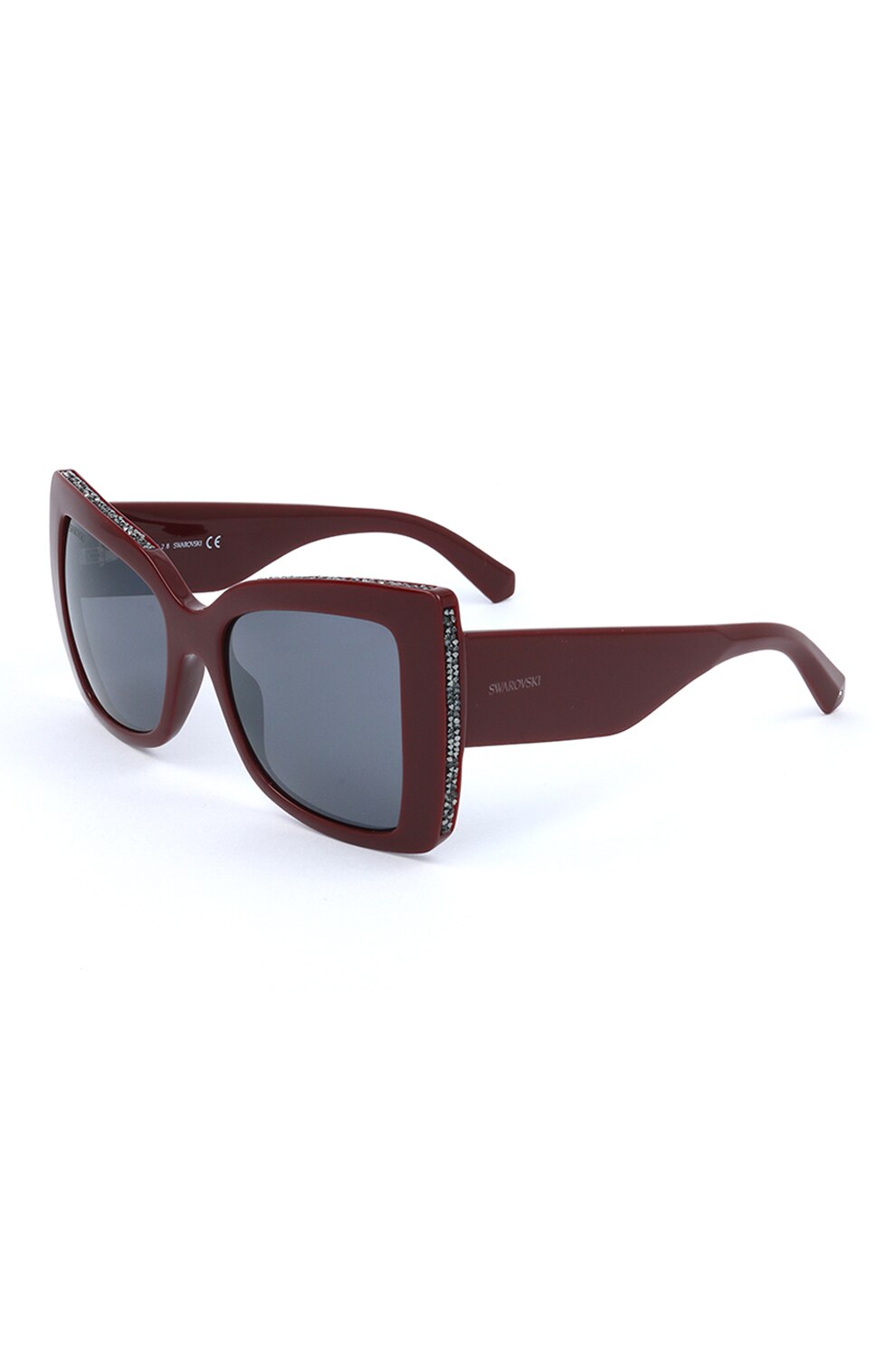 Swarovski, Ochelari de soare cat-eye patrati, Coniac, 52-18-140 Standard