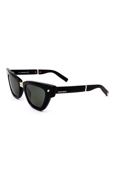 Dsquared2, Ochelari de soare cat-eye unisex, Negru/Auriu, 50-22-140 Standard Dsquared2, Ochelari de soare cat-eye unisex, Negru/Auriu, 50-22-140 Standard