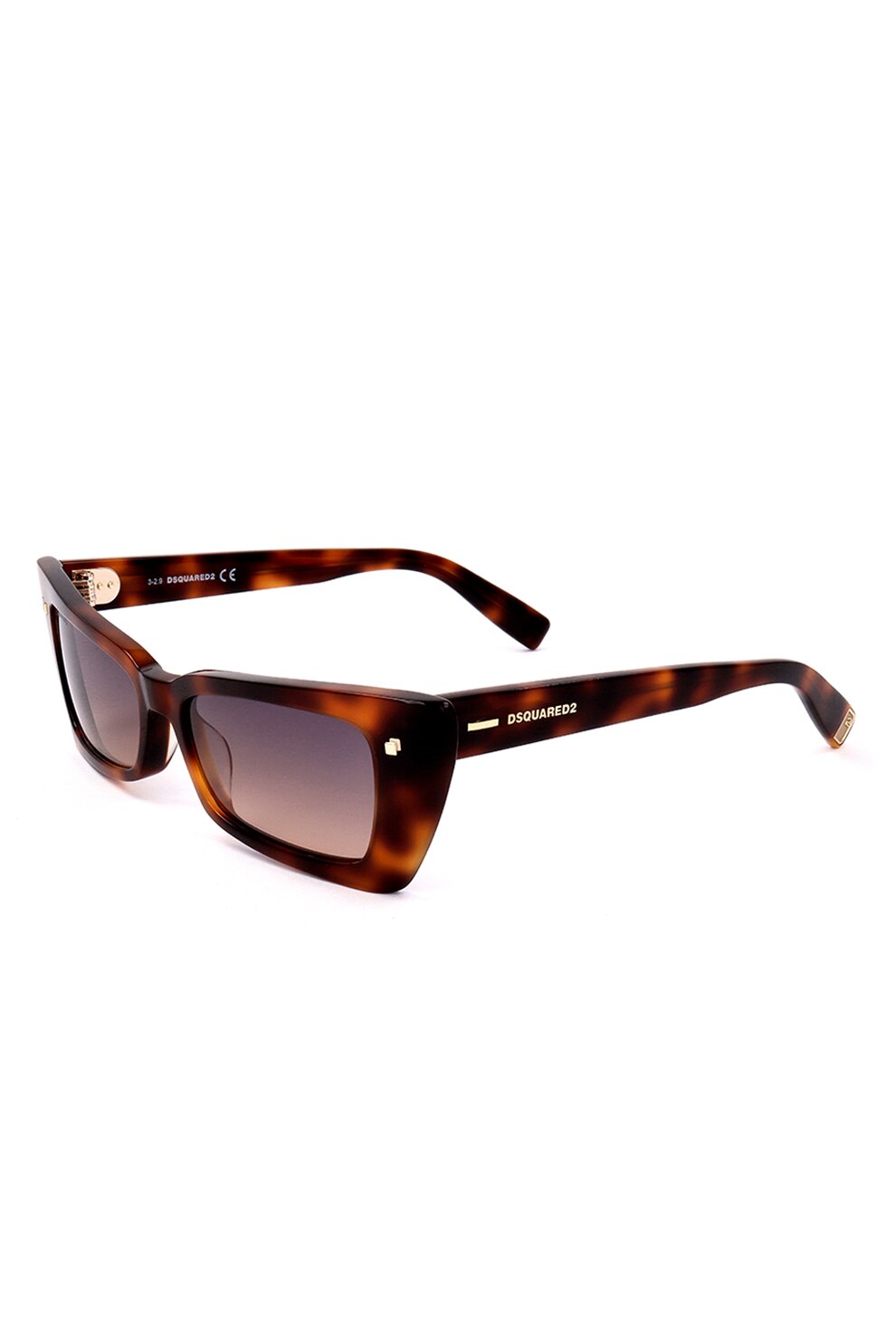 Dsquared2, Ochelari de soare cat-eye cu lentile in degrade, Maro coniac/Rosu caramiziu, 53-16-140 Standard