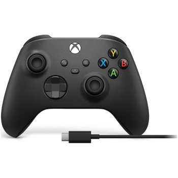 Controller Wireless Microsoft Xbox Series X, Carbon Black + cablu USB Type C Controller Wireless Microsoft Xbox Series X, Carbon Black + cablu USB Type C