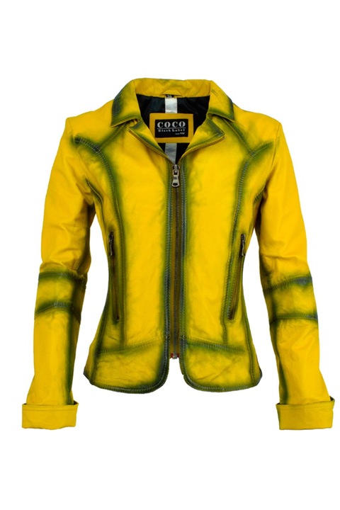 Geaca de piele Mariana CBL, Galben