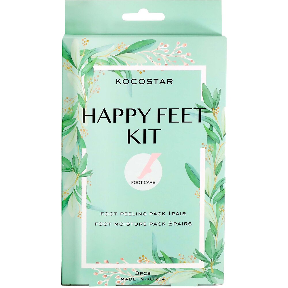 Set Kocostar Happy Feet Kit Masca de picioare exfolianta 1 buc, Masc de picioare hidratanta 2 buc