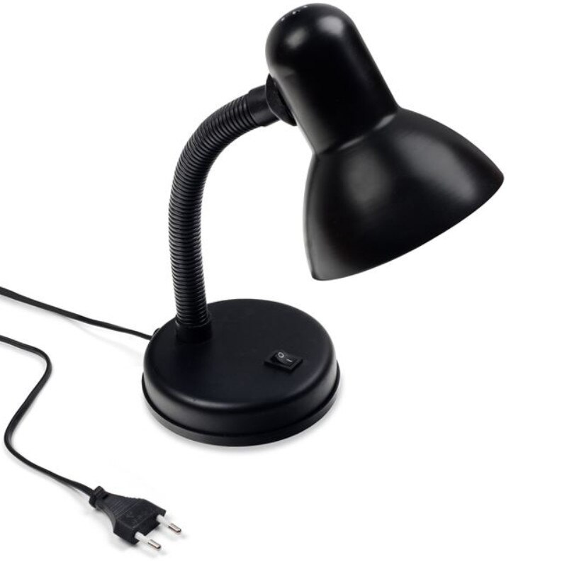 Lampa metalica de birou cu buton on/off, Negru, 14 x 29 cm - eMAG.ro