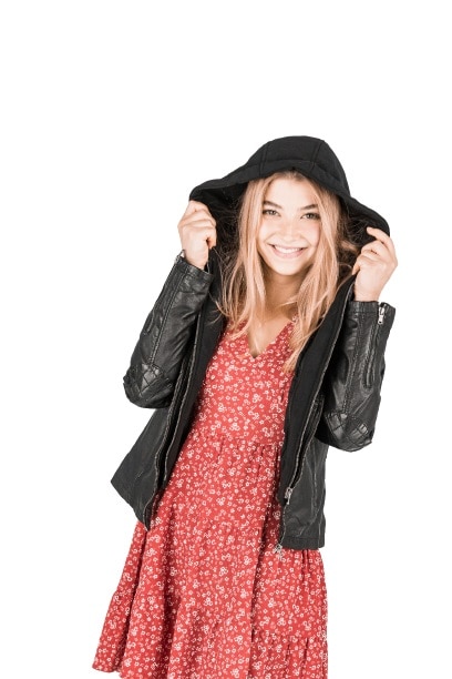 Geaca de piele Quinn CBL, Negru, Negru