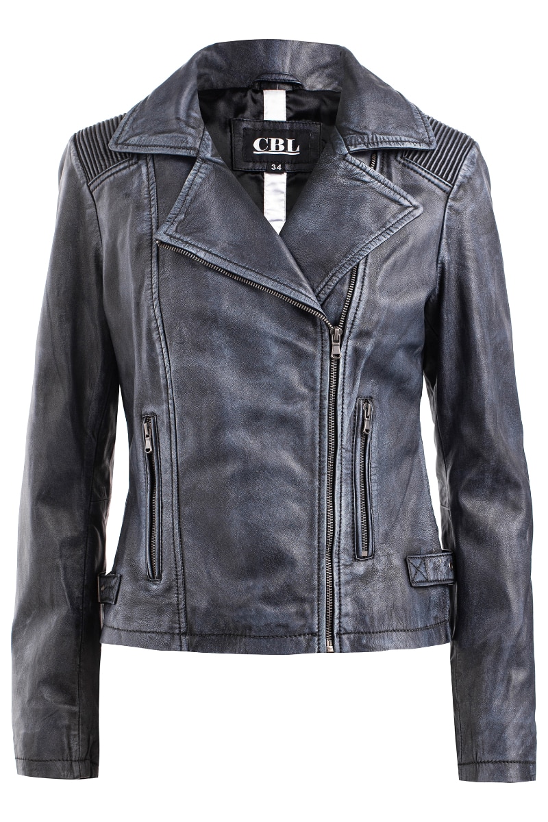 Geaca de piele Sina CBL, Albastru, Albastru