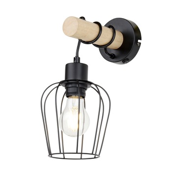 Lampa de perete in stil industrial Fabian 1xE27,max 40W – negru mat Lampa de perete in stil industrial Fabian 1xE27,max 40W – negru mat