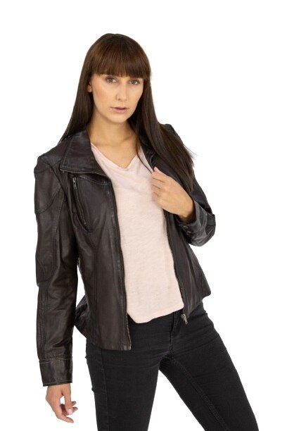 Geaca de piele Lea CBL, 40 EU, Mov