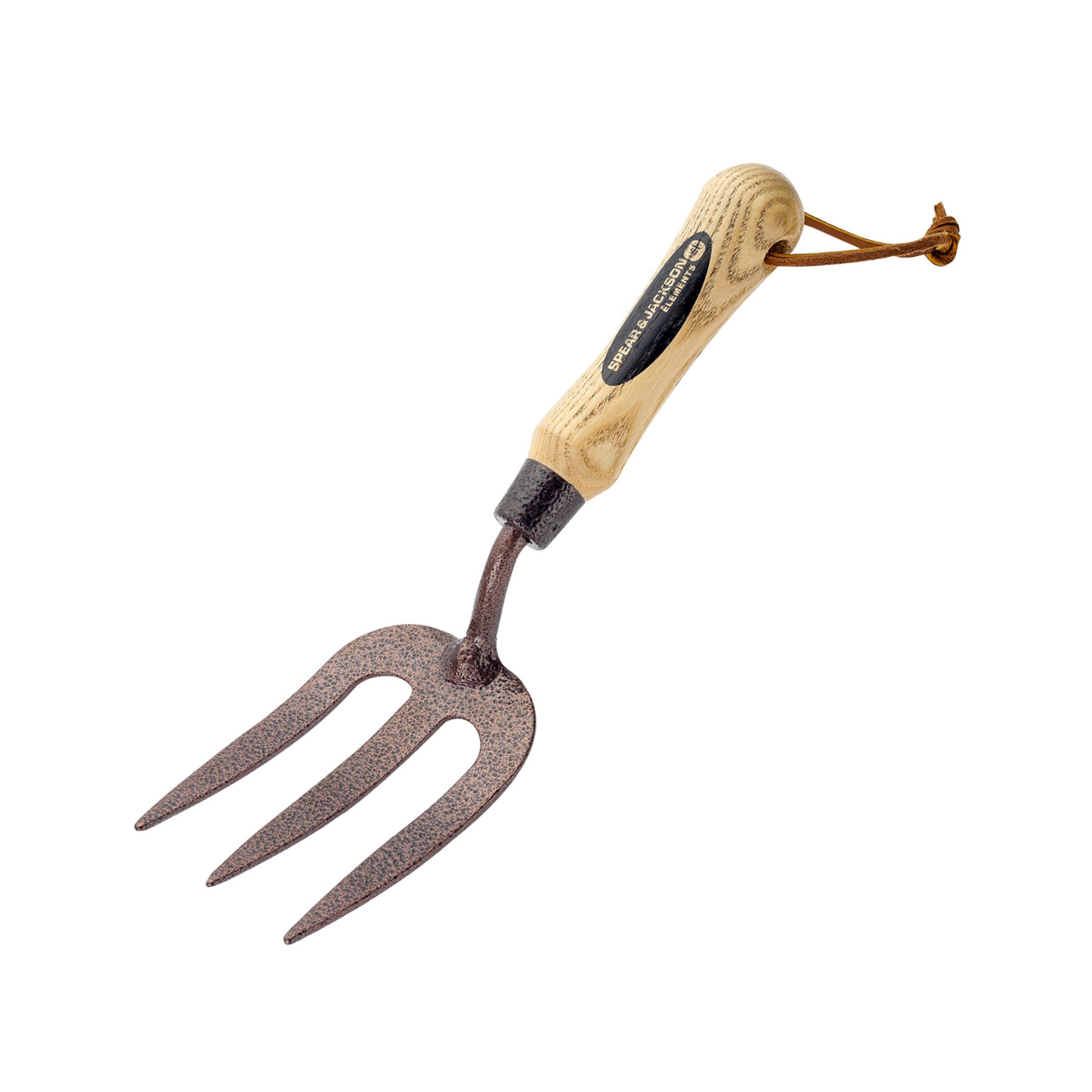 Mini furca gradinarit cu lama otel carbon, maner lemn, Spear & Jackson Elements