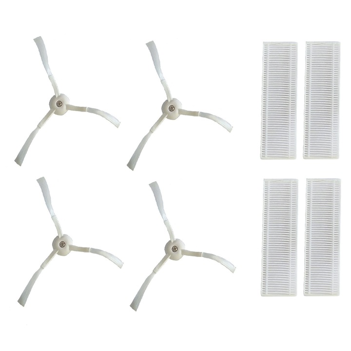 Комплект аксесоари за роботи Xiaomi Mi, Mijia G1, 4 x странична четка, 4 x Hepa филтър