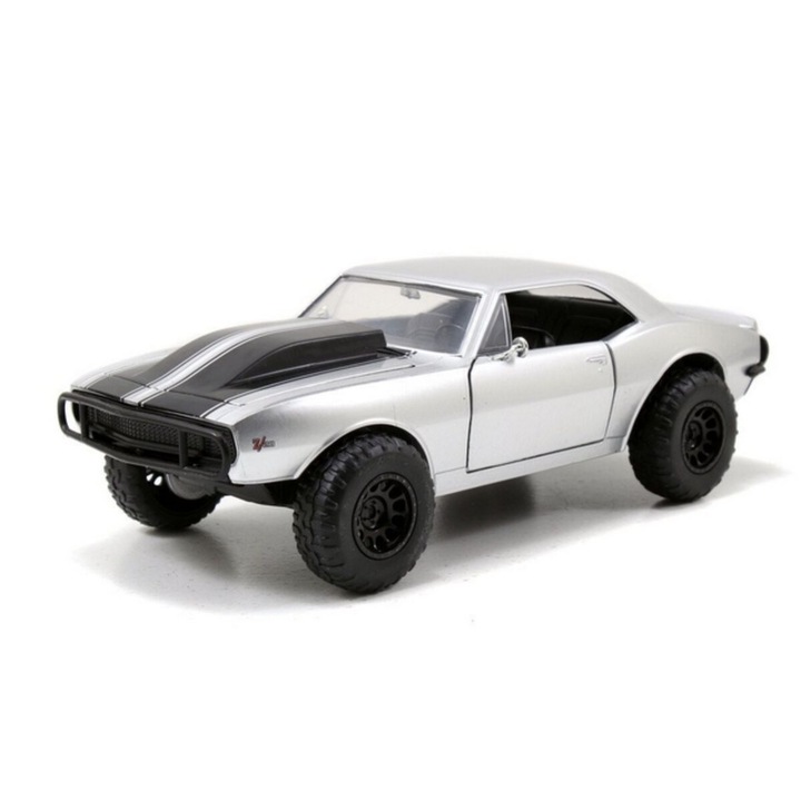 Roman's Chevy Camaro ezüst Fast &Furious modell autó 1:24