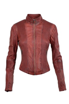 Geaca de piele Jenny CBL, 46 EU, Rosu Geaca de piele Jenny CBL, 46 EU, Rosu