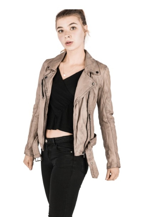 Geaca de piele Mira CBL, 34 EU, Bej