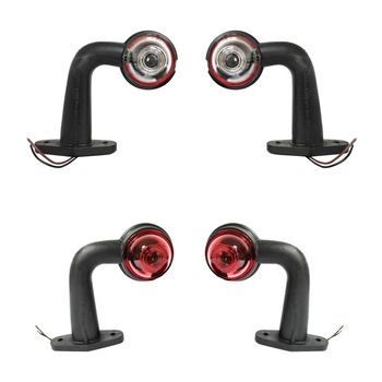 Set 4 lampi laterale, de gabarit cu LED 24V rosu-alb PVC dur Set 4 lampi laterale, de gabarit cu LED 24V rosu-alb PVC dur