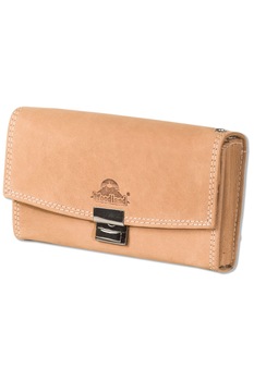 Portofel dama Woodland, Piele naturala, 18x10 cm, Cognac Portofel dama Woodland, Piele naturala, 18x10 cm, Cognac