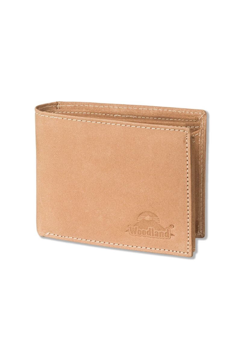 Portofel barbati Woodland, Protectie RFID/NFC, Piele naturala bivol, Cognac