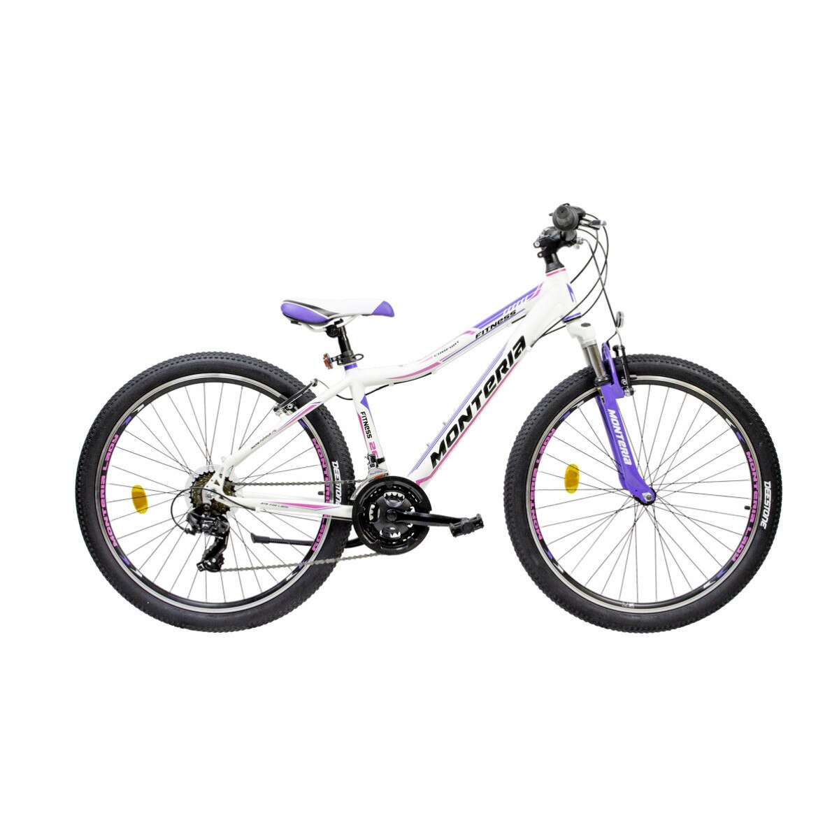 Bicicleta de munte Romet Monteria Fitness 26 S/15 Alb/Albastru/Roz 2021