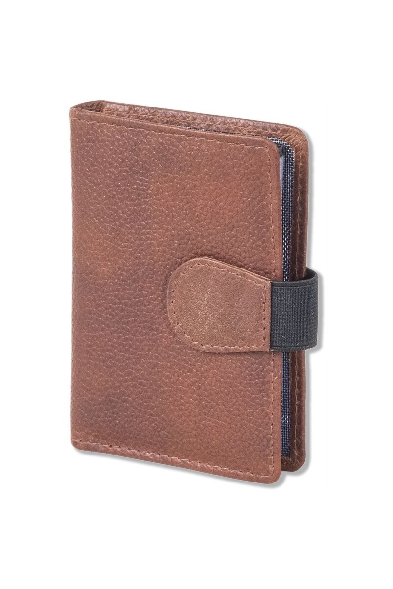 Portofel barbati Woodland, Protectie RFID/NFC, Piele naturala, Cognac