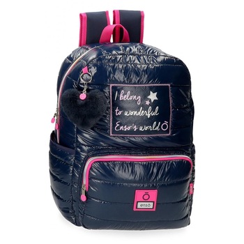Rucsac fete scoala, compartiment laptop, Enso Make a Wish, bleumarin, 32x42x15 cm Rucsac fete scoala, compartiment laptop, Enso Make a Wish, bleumarin, 32x42x15 cm