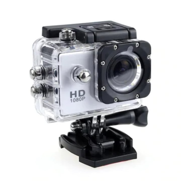 Спортна видеокамера Tiessa® - 1080P, Full HD, WIFI, 60fps, спортна, водоустойчивост 30m, включени аксесоари, батерия, автономност на батерията 90 мин., ъгъл на снимане 170°