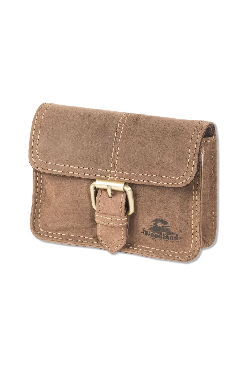 Geanta curea Woodland, Catarama, Piele naturala bivol, Maro inchis
