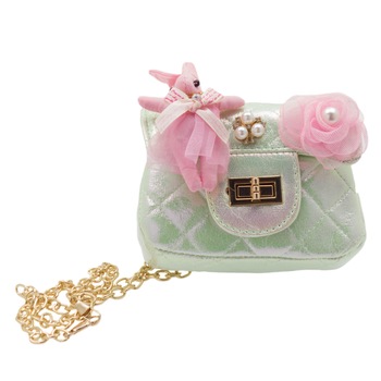 Geanta pentru copii, Vernil cu iepuras si floricica - BRS409 Geanta pentru copii, Vernil cu iepuras si floricica - BRS409