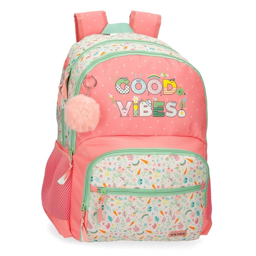 Rucsac fete scoala Movom Good Vibes, multicolor, 33x46x17 cm