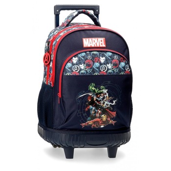 Ghiozdan troler 2 roti, Avengers Team, 34x44x21 cm Ghiozdan troler 2 roti, Avengers Team, 34x44x21 cm