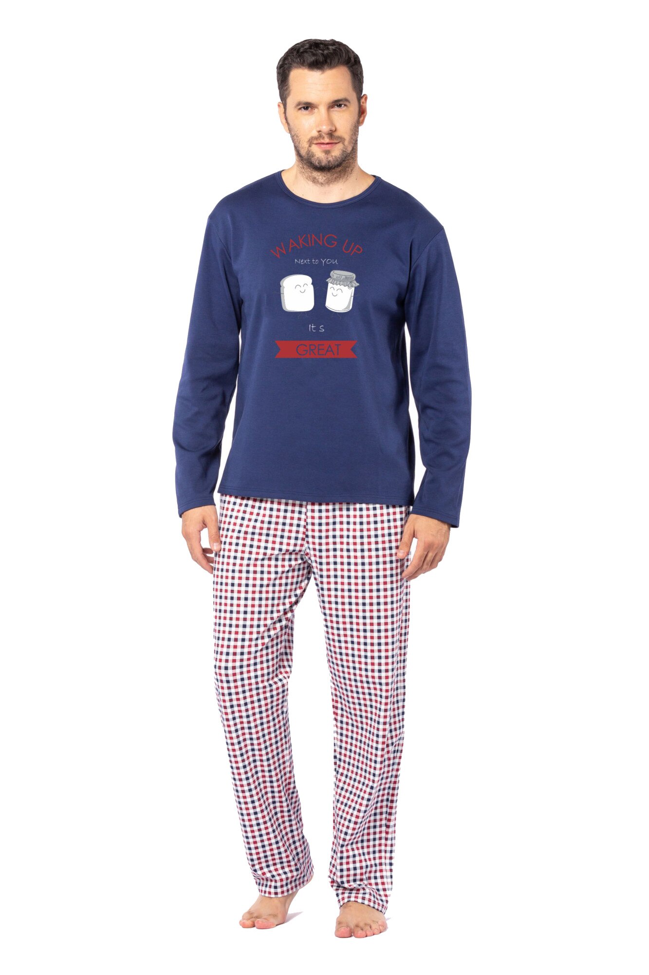 Pijamale pentru barbati PBI30, Bleumarin, S